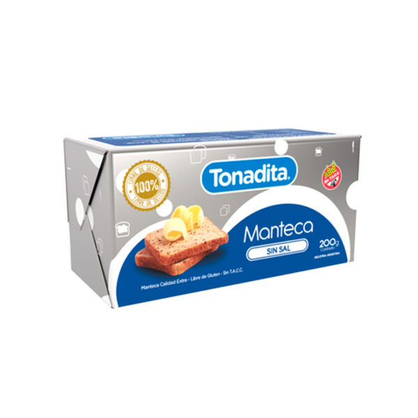 Manteca Tonadita SIN SAL X 200 GR.
