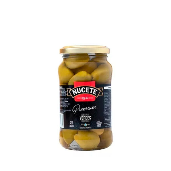 Aceitunas Nucete Verde premium frasco X 220 GR