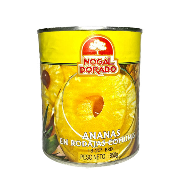 Anana en rodajas nogal dorado