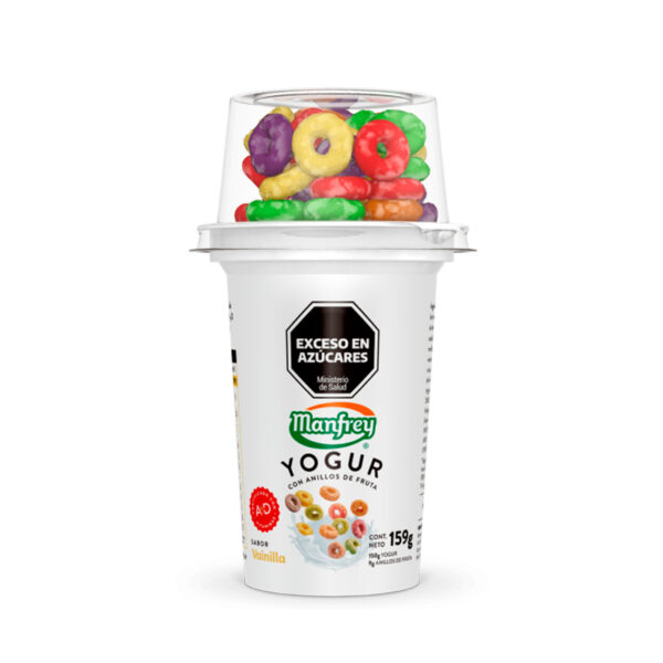 Yogur Manfrey Con aros frutales x 159 GR