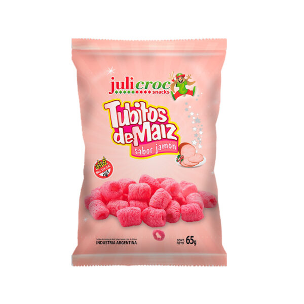 Tubitos de maiz SIN TACC Juli croc Jamon x 65 GR