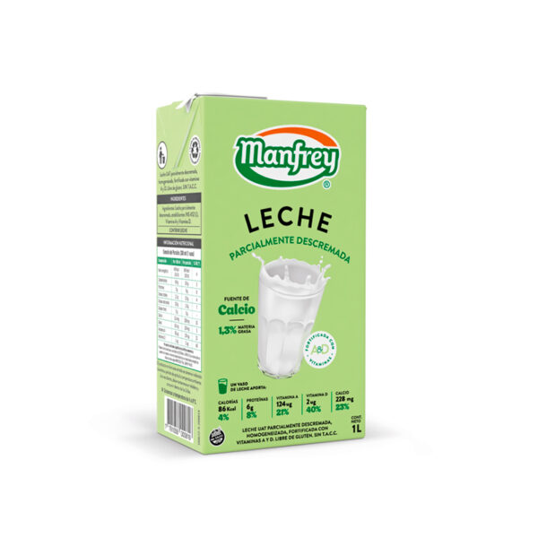 Leche Manfrey Larga vida descremada x 1 LT