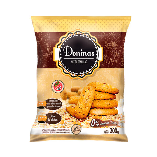 Galletitas SIN TACC Doninas Mix de semillas x 200 GR