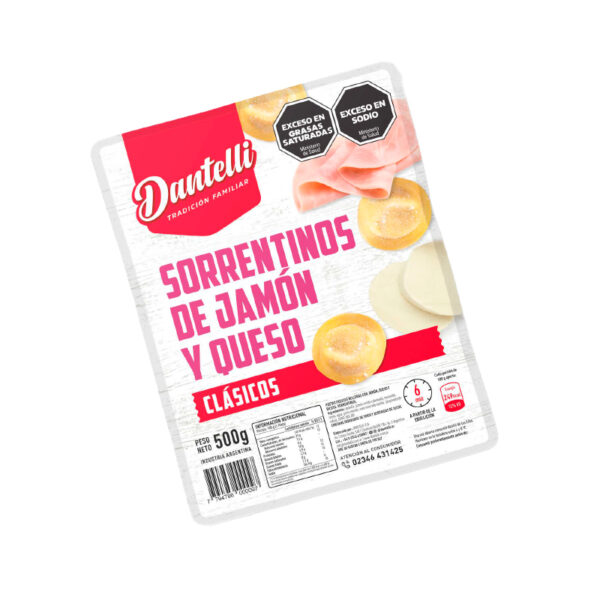 Sorrentinos Dantelli De jamon y queso X 500 Gr