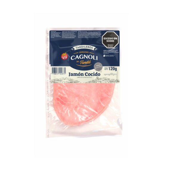 Jamon cocido Natural Cagnoli Feteado sin tacc X 120 GR