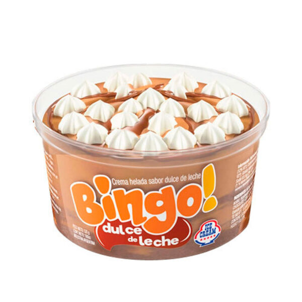 Taza bingo Ice cream Dulce de leche 12 x 105 GR