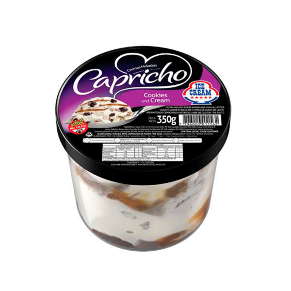 Capricho Ice cream Cookies & cream x 350 GR