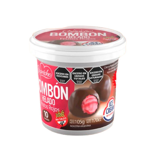 Capricho Ice cream Bomboncito c/ frutos rojos x 105 GR