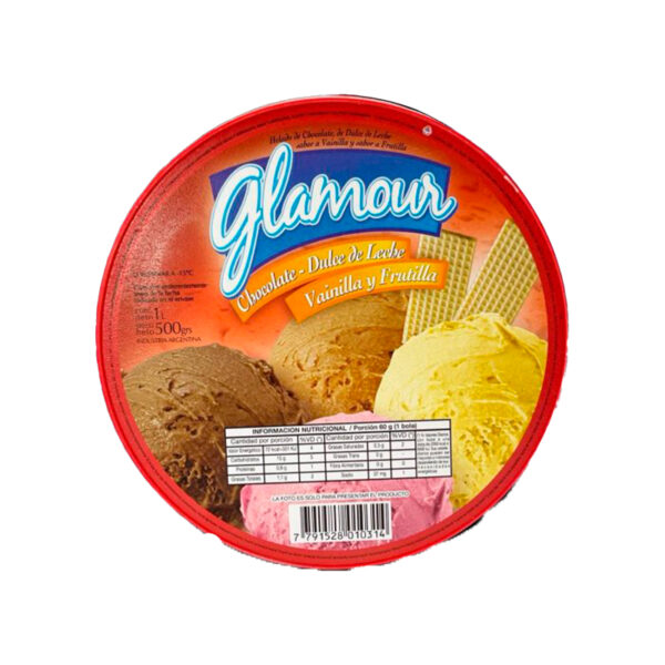 Glamour Ice cream Graniz. - DDL - Frut. - Vain. X 1,5 KG