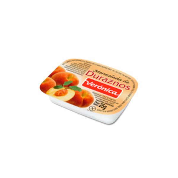 Mermelada individual de durazno Veronica por 25 gr
