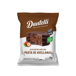 Alfajor SIN TACC Dantelli Pasta avellanas X 50 GR
