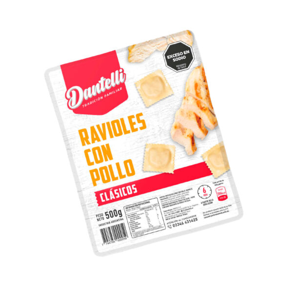 Ravioles Dantelli De pollo X 500 Gr