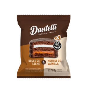 Alfajor SIN TACC Dantelli Triple dulce de leche y vainilla X 100 GR