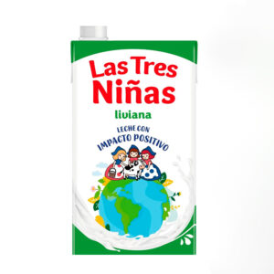 Leche parcialmente descremada las 3 niñas 1% fort.
