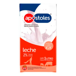 Leche larga vida entera apostoles x 1 lt